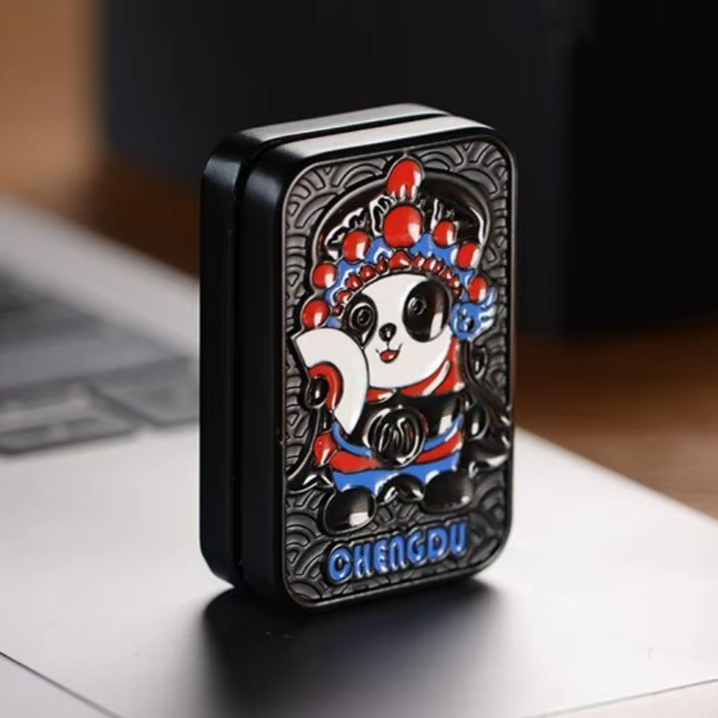 1 Máy Tính Xoay Sáng Tạo Kịch Gấu Trúc EDC Đầu Ngón Tay Con Quay Hồi Chuyển Hợp Kim Lực Đẩy Trượt ADHD Đồ Chơi Giảm Căng Thẳng Văn Phòng Sáng Tạo Đồ Chơi Trượt Giảm Căng Thẳng