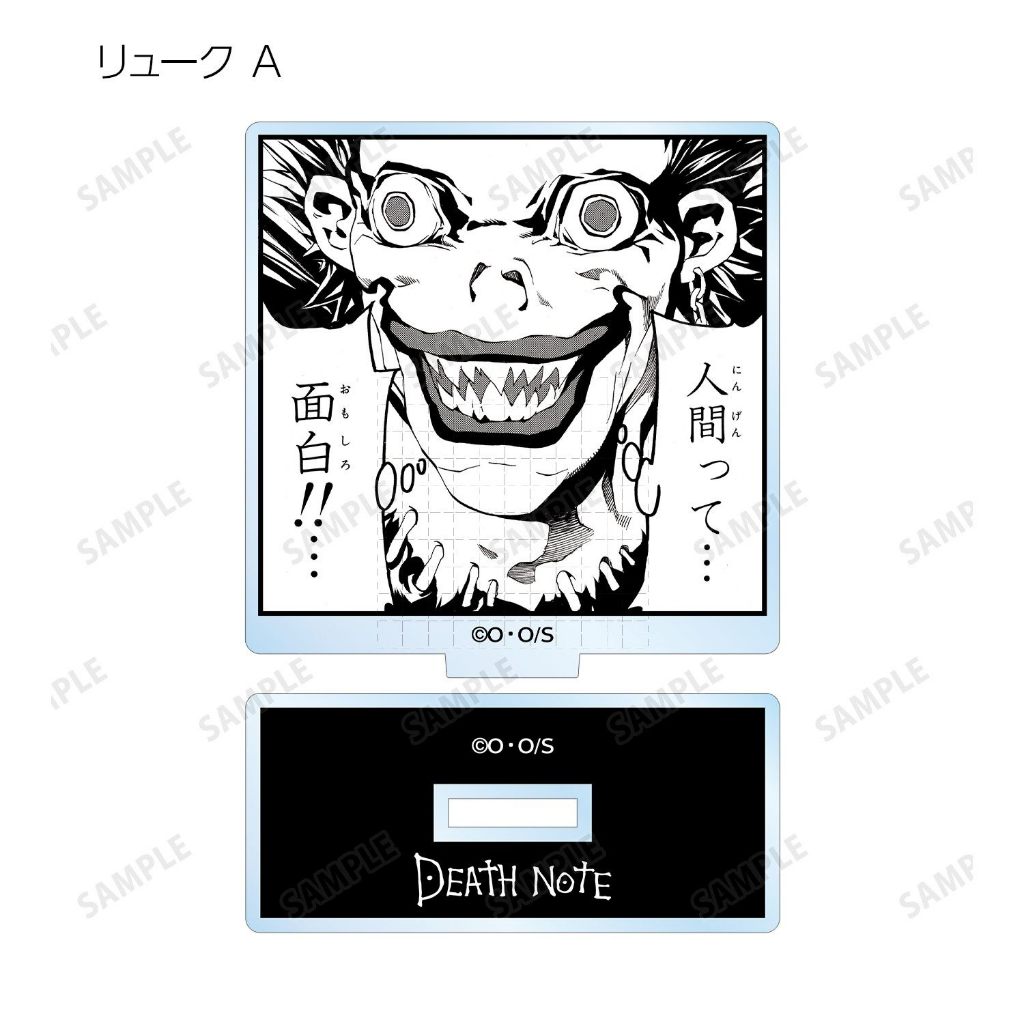 Death Note Black & White Manga Art Acrylic Stand Light Yagami với trích dẫn Bảng điều khiển gốc sưu tập