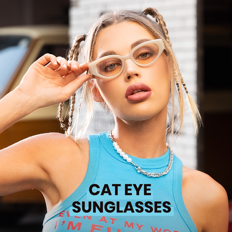 Cyxus Kính Mát Y2K Thời Trang Gọng Mắt Mèo Chống Tia UV400 Cho Nam Và Nữ Phù Hợp Đi Biển Và Hoạt Động Ngoài Trời 1067