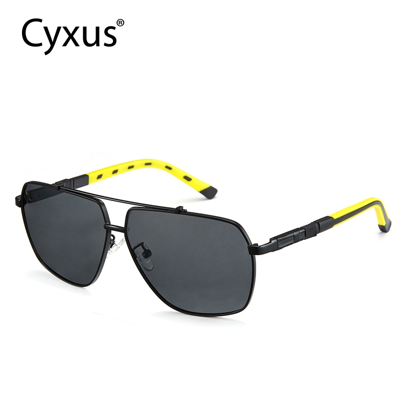 Cyxus Kính Phân Cực Gọng Vuông Thời Trang Chống Tia UV400 Cho Nam Phù Hợp Lái Xe Đi Biển Và Hoạt Động Ngoài Trời 1063