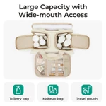 BAGSMART Túi đựng đồ vệ sinh du lịch Túi đựng mỹ phẩm nhẹ có túi xách nữ xách du lịch đựng mỹ phẩm đồ du lịch đa năng — ảnh 6