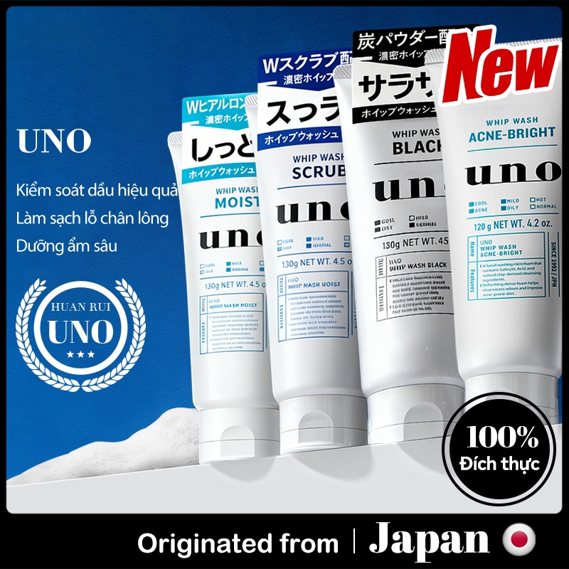 【Mua Nhiều Giảm Giá】[UNO] Sữa rửa mặt cho nam 130g 3 loại Cần thiết mùa hè Kiểm soát dầu Làm sạch