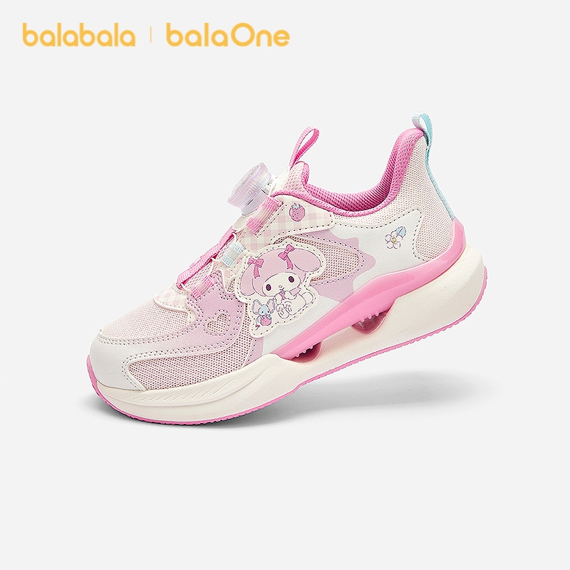 Balabala Trẻ Em Giày Thể Thao Trắng Sneaker Chunky Sneaker Bé Gái 2026 Mới Xuân Thu Giày Thời Trang
