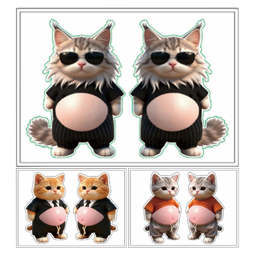 Dễ Thương 3D Dán Chó Bóp Bụng Đề Can Đảng Ủng Hộ Miếng Dán Có Thể Tái Sử Dụng Cho Trẻ Em Bé Gái Thanh Thiếu Niên Người Lớn Đảng