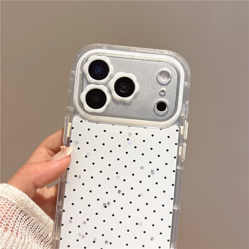 IPhone 17 Pro max 16 Pro Max Dot họa tiết TPU + Nhúng trong vỏ điện thoại chất liệu keo