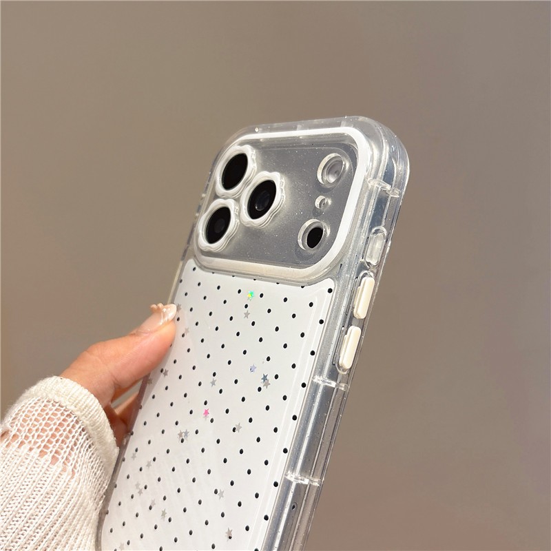 IPhone 17 Pro max 16 Pro Max Dot họa tiết TPU + Nhúng trong vỏ điện thoại chất liệu keo
