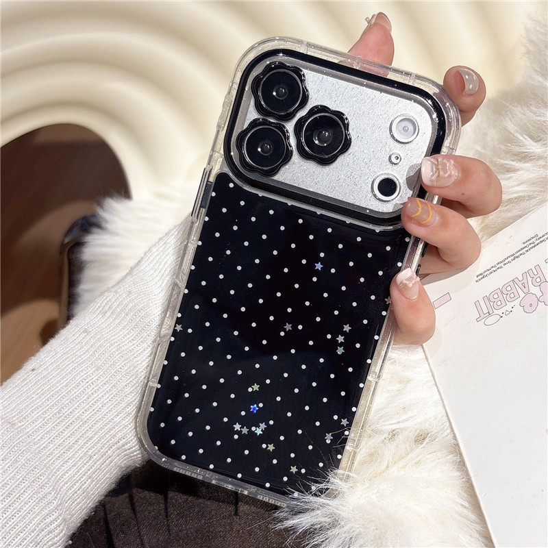 IPhone 17 Pro max 16 Pro Max Dot họa tiết TPU + Nhúng trong vỏ điện thoại chất liệu keo