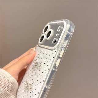 IPhone 17 Pro max 16 Pro Max Dot Brogue họa tiết TPU + Nhúng trong vỏ điện thoại chất liệu keo