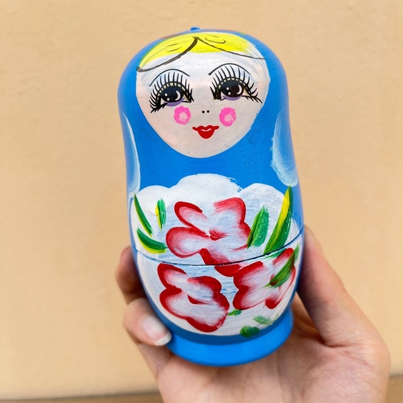 Bộ 5 Búp Bê Hoạt Hình Nga Matryoshka Bằng Gỗ