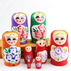 Bộ 5 Búp Bê Hoạt Hình Nga Matryoshka Bằng Gỗ