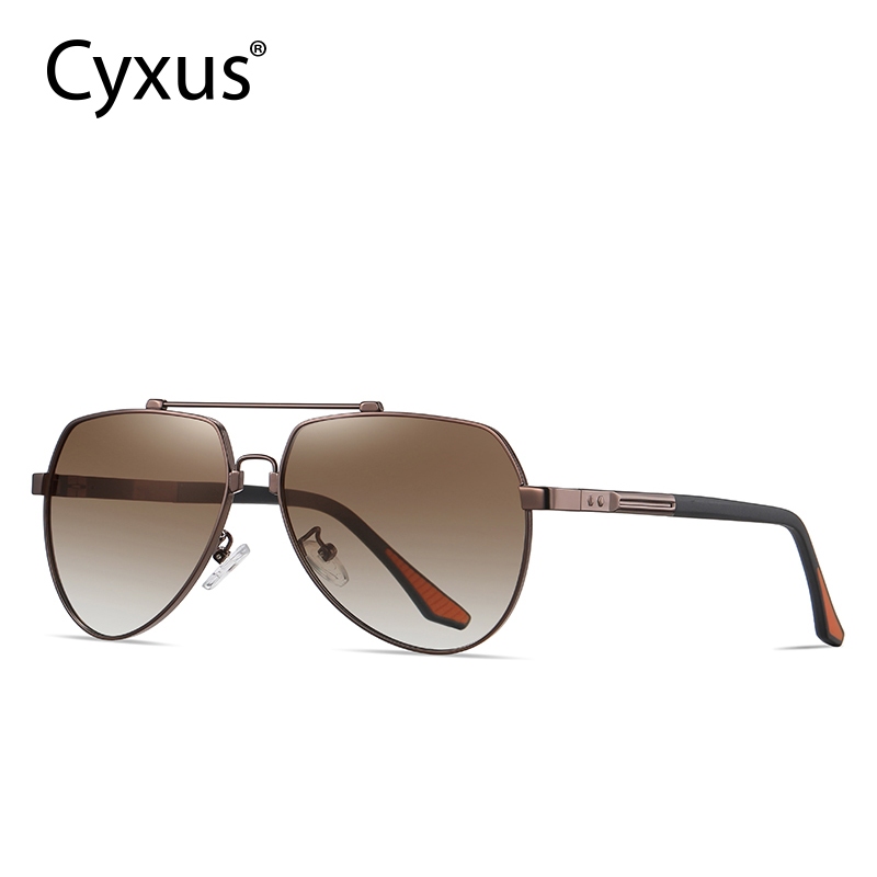 Cyxus Kính Phân Cực Kiểu Aviator Gọng Kim Loại Có Bản Lề Lò Xo Phong Cách Retro Cho Nam Nữ Phù Hợp Đi Biển Và Lái Xe 1048
