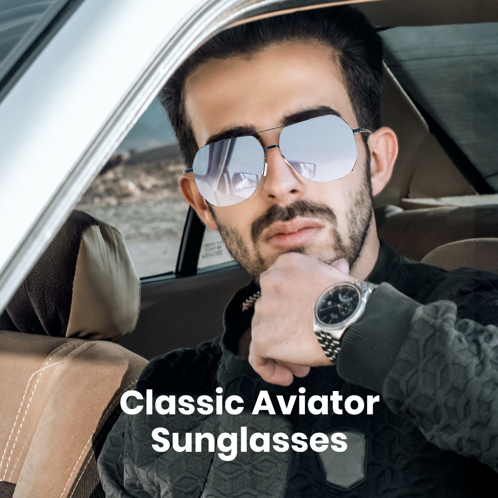 Cyxus Kính Mát Phân Cực Aviator Nam Chống Tia UV400 Đa Dụng Lái Xe Leo Núi Ngoài Trời 1046