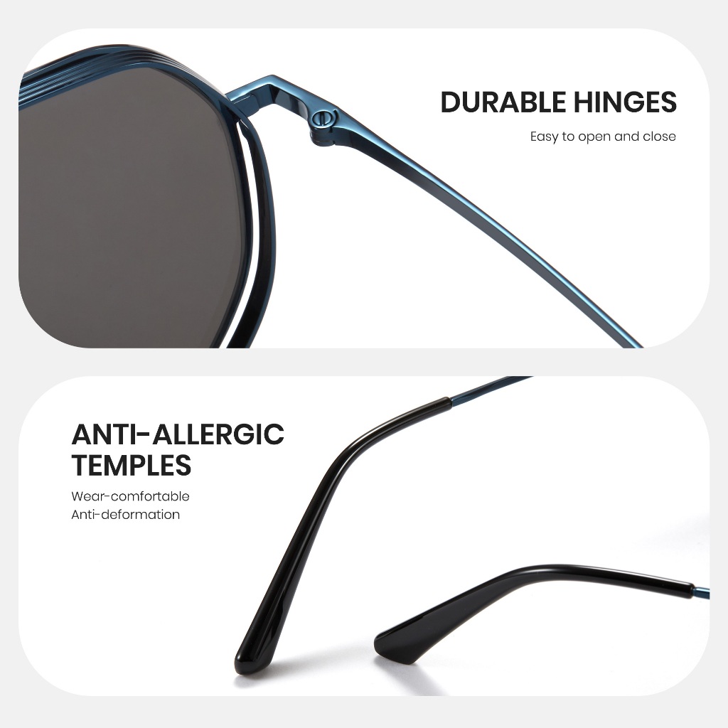 Cyxus Kính Mát Phân Cực Aviator Nam Chống Tia UV400 Đa Dụng Lái Xe Leo Núi Ngoài Trời 1046