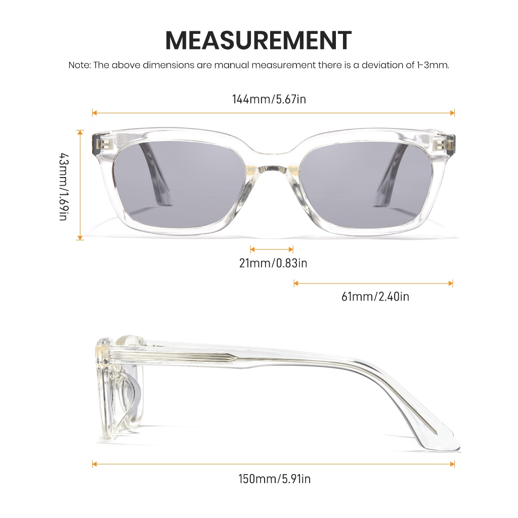 Cyxus Kính Mát Phân Cực Unisex Thiết Kế Chữ Nhật TR90 Chống UV400 Nhẹ Bền Cho Hoạt Động Ngoài Trời 1050