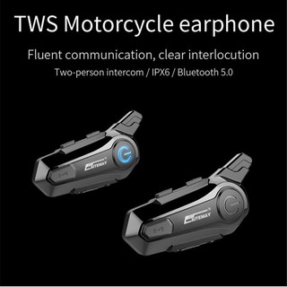 X1 Plus Mũ bảo hiểm xe máy Intercom Bluetooth Tai nghe không dây không thấm nước 1000M Khoảng cách chia sẻ âm nhạc cho hai người lái xe