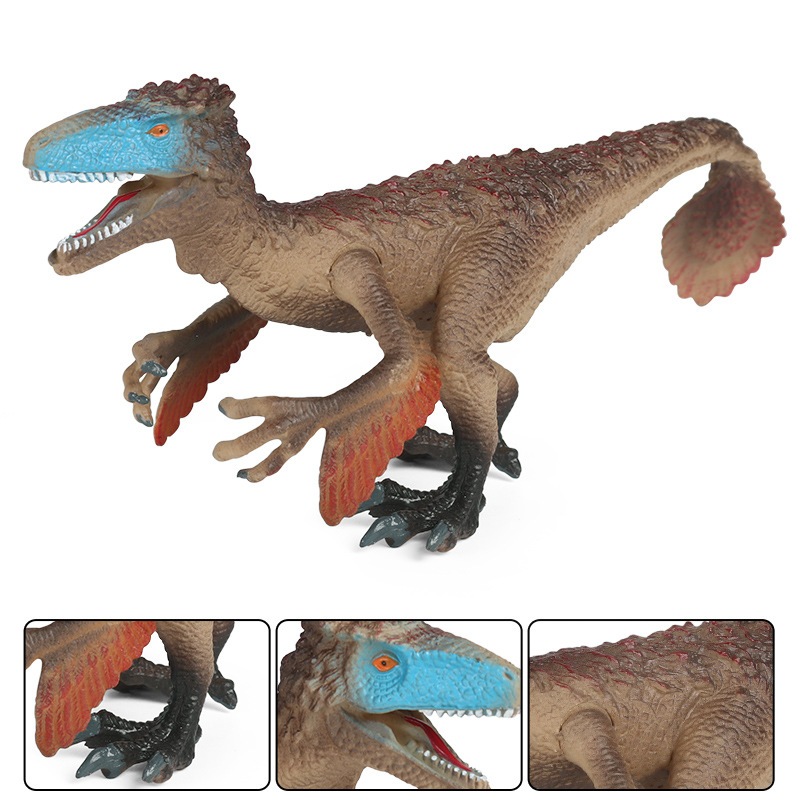 Kỷ Jura Trẻ Em Mô Phỏng Khủng Long Đồ Chơi Động Vật Chắc Chắn Utahraptor Utahraptor ostrommaysorum Swift Raptors Mô Hình Khủng Long Handmade Trang Trí