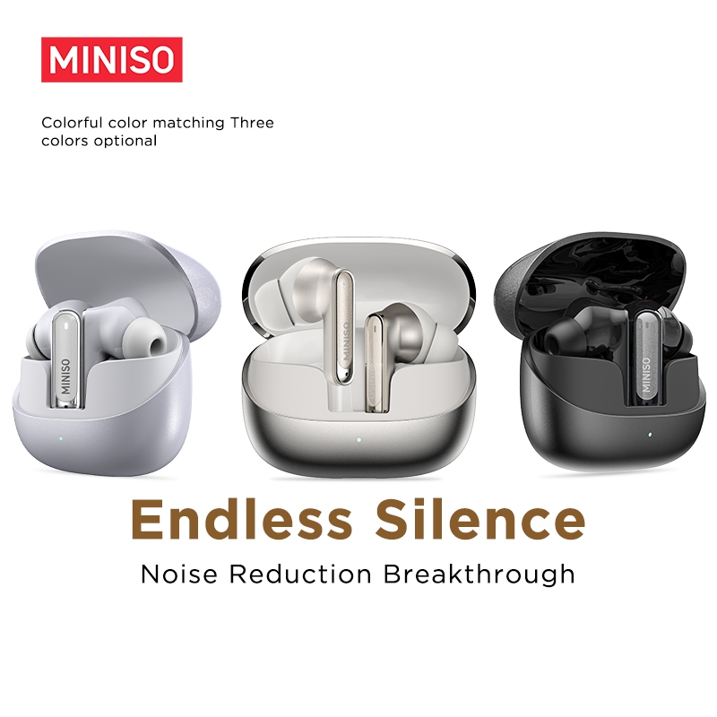 MINISO MS106 AI Translator Tai nghe không dây Bluetooth 6.0TWS In-ear ANC Giảm tiếng ồn Điều khiển cảm ứng thông minh Âm thanh HiFi với MIC
