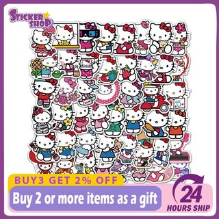 Bộ 50 Anime Hello Kitty Miếng Dán DIY Ván Trượt Laptop Chống Thấm Nước Miếng Dán Đồ Chơi Trẻ Em Quà Tặng