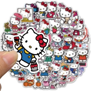 Bộ 50 Anime Hello Kitty Miếng Dán DIY Ván Trượt Laptop Chống Thấm Nước Miếng Dán Đồ Chơi Trẻ Em Quà Tặng