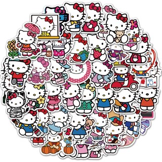 Bộ 50 Anime Hello Kitty Miếng Dán DIY Ván Trượt Laptop Chống Thấm Nước Miếng Dán Đồ Chơi Trẻ Em Quà Tặng