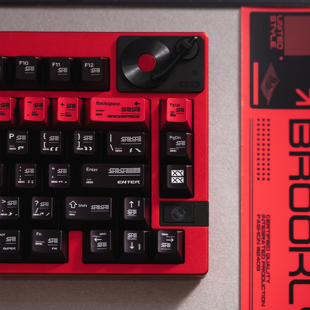 Tham số hóa Keycaps Đen Đỏ Sơn kim loại PBT bóng Keycap cho bàn phím cơ | BigBuy360 - bigbuy360.vn
