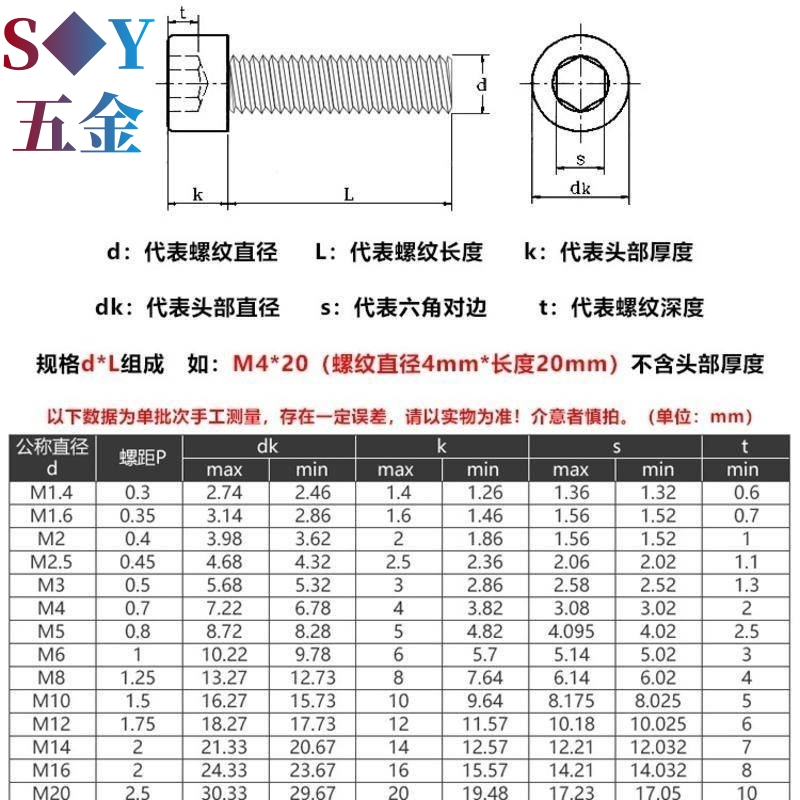 ((M3 M4) 304 Chất Liệu Thép Không Gỉ Đầu Cốc Lục Giác Ổ Cắm Vít Đầu Cốc Vít Bu Lông Nối Dài Hình Trụ Đầu Vít M3M4