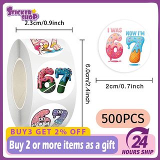 500 Chiếc Hoạt Hình Ngộ nghĩnh 67 Sáu Bảy Cuộn Miếng Dán DIY Laptop Điện Thoại Trẻ Em Đồ Chơi Quà Tặng Niêm Phong Nhãn Dán Nhãn Dán