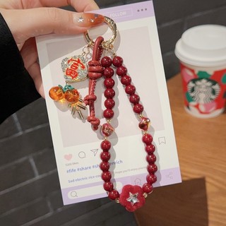 Dây buộc điện thoại di động Dây ngắn cổ tay DIY Handmade Chanel Phong cách Mickey Crystal Đính cườm Chuỗi chống thất lạc