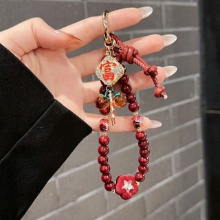 Dây buộc điện thoại di động Dây ngắn cổ tay DIY Handmade Chanel Phong cách Mickey Crystal Đính cườm Chuỗi chống thất lạc