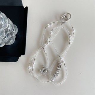 Dây Điện Thoại Di Động Messenger Dây Dài DIY Handmade Hương Thơm Nhỏ Khối Đường Pha Lê Đính Hạt Chống Mất Dây Xích