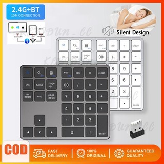 35 Phím Bàn Phím Dual Bluetooth Không Dây Số Pad 2 4G Sạc Mỏng Bàn Phím Cho PC iOS Android Bàn Phím Kỹ Thuật Số