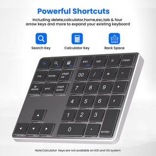 35 Phím Bàn Phím Dual Bluetooth Không Dây Số Pad 2 4G Sạc Mỏng Bàn Phím Cho PC iOS Android Bàn Phím Kỹ Thuật Số