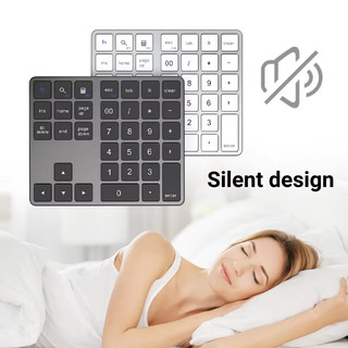 35 Phím Bàn Phím Dual Bluetooth Không Dây Số Pad 2 4G Sạc Mỏng Bàn Phím Cho PC iOS Android Bàn Phím Kỹ Thuật Số