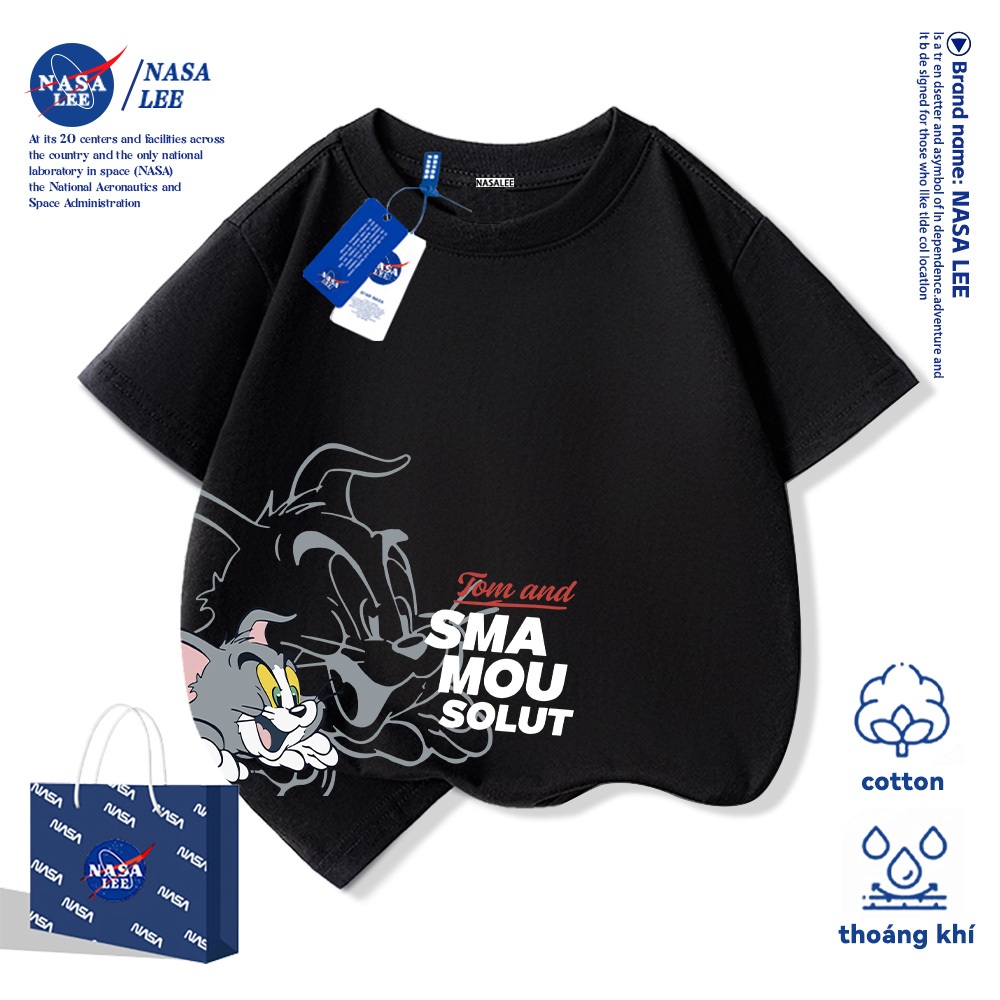 💥Xu hướng hot 2026💥 Áo thun trẻ em NASA họa tiết Tom và Jerry — Chất liệu cotton — Unisex — Giao hàng ngay