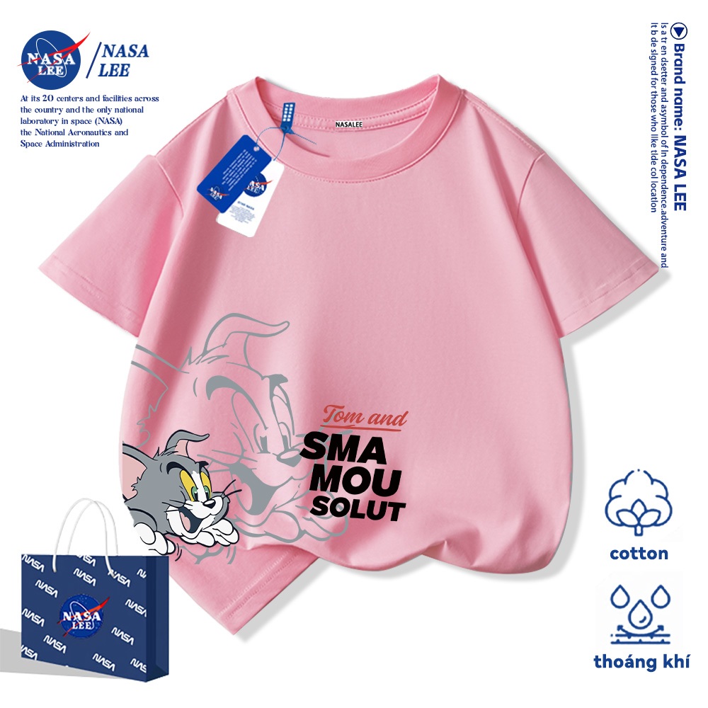 💥Xu hướng hot 2026💥 Áo thun trẻ em NASA họa tiết Tom và Jerry — Chất liệu cotton — Unisex — Giao hàng ngay