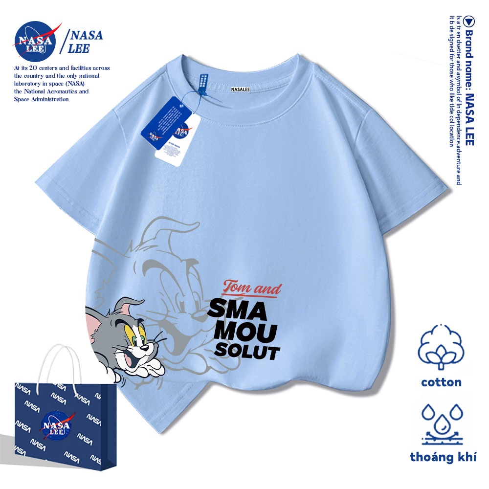 💥Xu hướng hot 2026💥 Áo thun trẻ em NASA họa tiết Tom và Jerry — Chất liệu cotton — Unisex — Giao hàng ngay