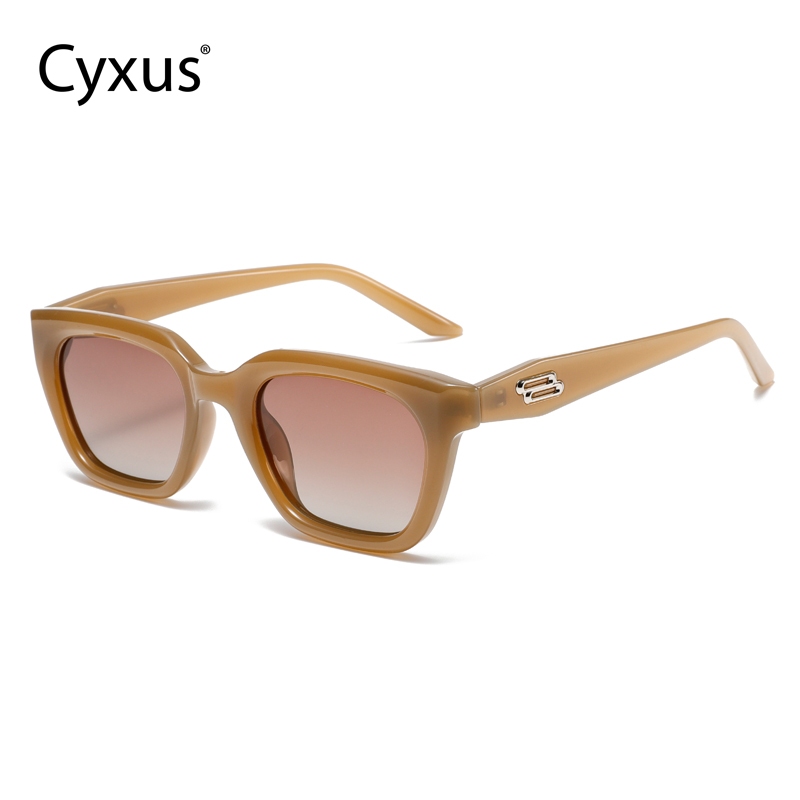 Cyxus Kính Mát Nữ Y2K Phân Cực UV400 Gọng Vuông TR90 Thời Trang Chống Lóa Lái Xe Đi Biển Phong Cách Retro P1582