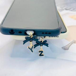 Điện Thoại Di Động Chống Bụi Cắm 1 Nơ Đen Rỗng 26 Chữ Cái Điện Thoại Di Động Chống Bụi Cắm