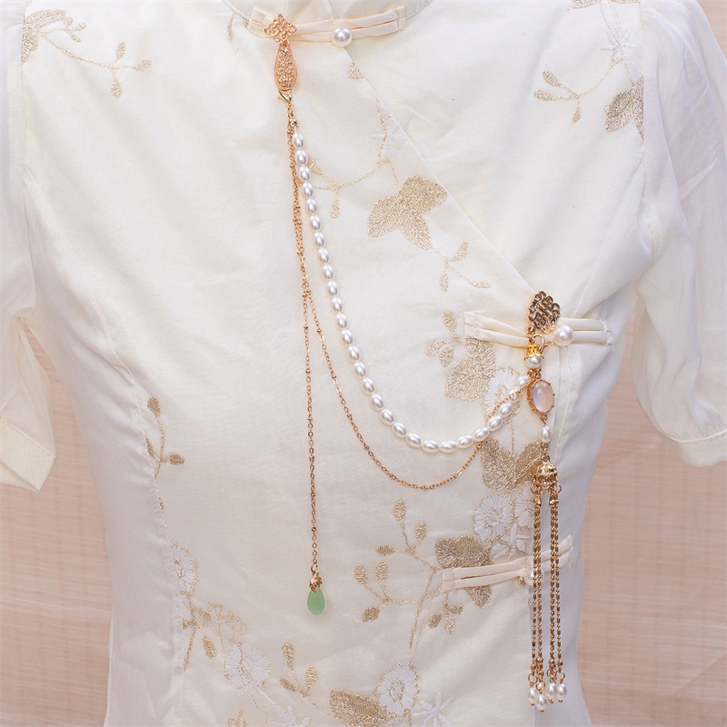 Hanfu Vintage Nữ - Thiết kế Retro Tinh Tế với Sườn Xám Phụ Kiện
