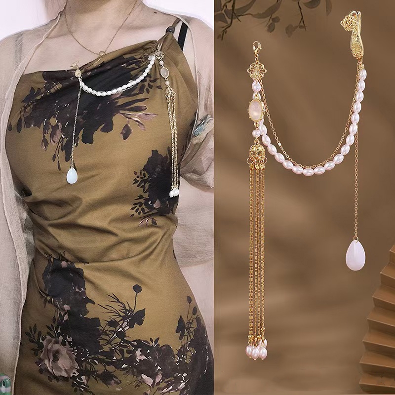 Hanfu Vintage Nữ - Thiết kế Retro Tinh Tế với Sườn Xám Phụ Kiện