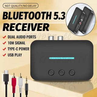 USB Bluetooth 5.3 Bộ Chuyển Đổi Bộ Thu Âm Thanh Stereo Không Dây 3.5 Mm Aux R/LC RCA Hỗ Trợ U-Đĩa Sinh Sản Cho Loa máy Tính Để Bàn Amp