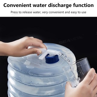 SEAMETEL 5/10/15L - Xô Gấp Gọn Ngoài Trời, Hộp Đựng Nước Di Đông, Túi Đựng Nước Tiện Lợi