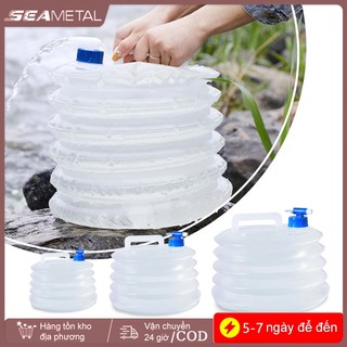 SEAMETEL 5/10/15L - Xô Gấp Gọn Ngoài Trời, Hộp Đựng Nước Di Đông, Túi Đựng Nước Tiện Lợi