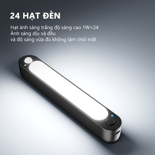 SEAMETAL Cảm biến cơ thể con người Ánh sáng ô tô Trang chủ Đèn cảm biến từ tính Đèn đa chức năng Sạc cáp Type-C