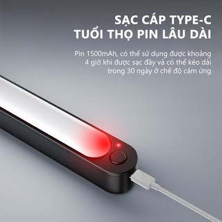SEAMETAL Cảm biến cơ thể con người Ánh sáng ô tô Trang chủ Đèn cảm biến từ tính Đèn đa chức năng Sạc cáp Type-C