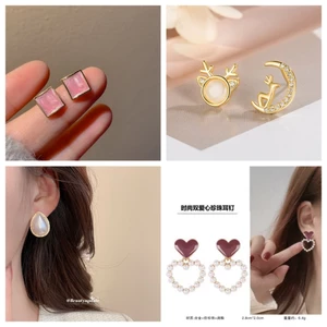 Bông tai phong cách retro Hàn Quốc mới, thiết kế nhẹ và sang trọng