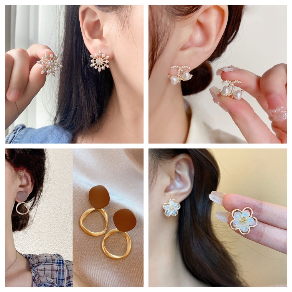 Phong cách mới Hàn Quốc - thời trang retro nữ với bông tai độc đáo
