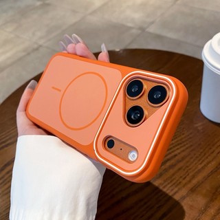 Ốp điện thoại từ tính mờ hai tông màu cửa sổ lớn Phantom phù hợp cho iPhone 11 12 13 14 15 16 17 Pro Max bao gồm tất cả vỏ silicon chống rơi