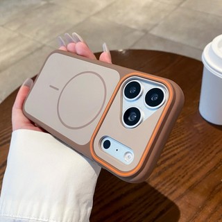Ốp điện thoại từ tính mờ hai tông màu cửa sổ lớn Phantom phù hợp cho iPhone 11 12 13 14 15 16 17 Pro Max bao gồm tất cả vỏ silicon chống rơi
