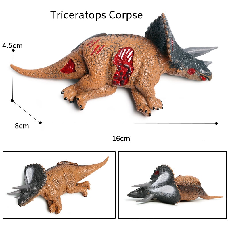 Trẻ Em Chắc Chắn Mô Phỏng Khủng Long Kỷ Jura Mô Hình Cảnh Triceratops Xác Sống Tyrannosaurus Rex Đồ Chơi Khủng Long Trang Trí